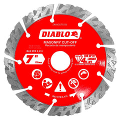 Freud - Wet & Dry-Cut Saw Blades; Blade Diameter (Inch): 7 ; Blade Material: Diamond-Tipped ; Arbor Style: Standard Round ; Arbor Hole Diameter (Inch): 5/8; 7/8 ; Arbor Hole Diameter (Decimal Inch): 5/8; 7/8 ; Application: Cutting Masonry - Exact Industrial Supply