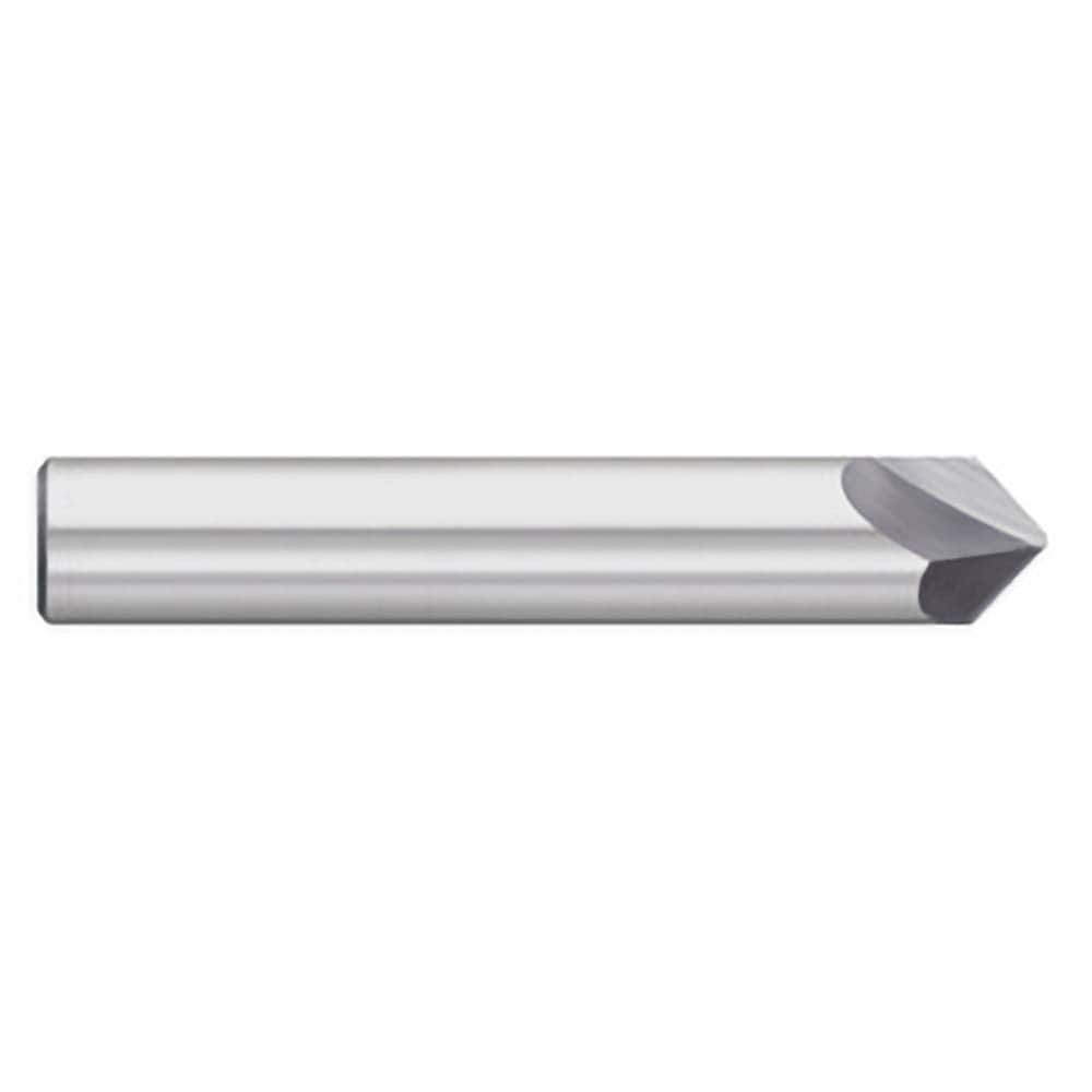 Titan USA - Chamfer Mills; Cutter Head Diameter (Inch): 3/16 ; Included Angle B: 30 ; Included Angle A: 120 ; Chamfer Mill Material: Solid Carbide ; Chamfer Mill Finish/Coating: Uncoated ; Overall Length (Inch): 2-1/2 - Exact Industrial Supply