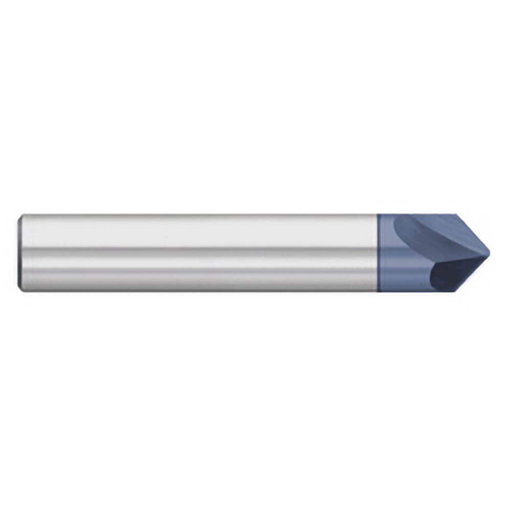 Titan USA - Chamfer Mills; Cutter Head Diameter (Inch): 1/2 ; Included Angle B: 45 ; Included Angle A: 90 ; Chamfer Mill Material: Solid Carbide ; Chamfer Mill Finish/Coating: AlTiN ; Overall Length (Inch): 3 - Exact Industrial Supply