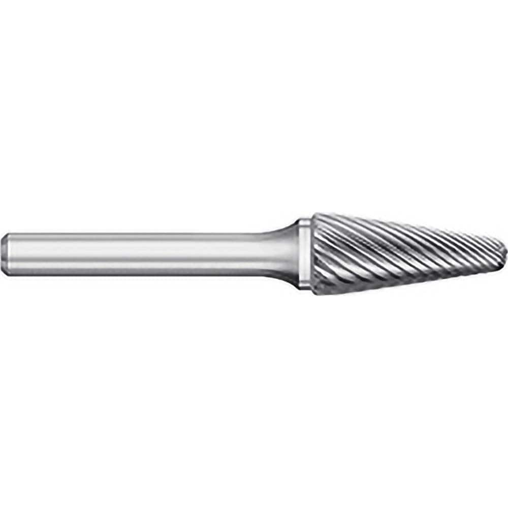 Titan USA - Burrs; Head Shape: Taper w/Radius End ; Industry Specification: SL-42 ; Tooth Style: Single Cut ; Cutting Diameter (Inch): 1/8 ; Cutting Diameter (Decimal Inch): 0.1250 ; Shank Diameter (Inch): 1/8 - Exact Industrial Supply