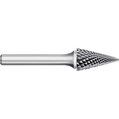 Titan USA - Burrs; Head Shape: Cone ; Industry Specification: SM-3 ; Tooth Style: Double Cut ; Cutting Diameter (Inch): 1/4 ; Cutting Diameter (Decimal Inch): 0.2500 ; Shank Diameter (Inch): 1/4 - Exact Industrial Supply