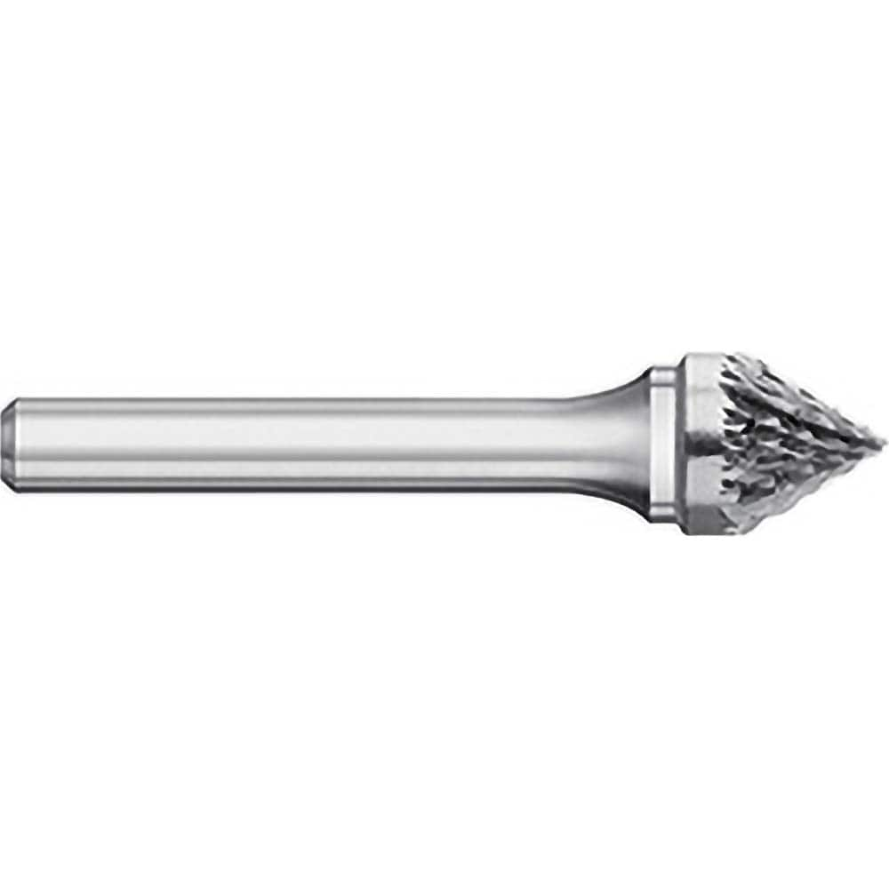 Titan USA - Burrs; Head Shape: Taper ; Industry Specification: SJ-42 ; Tooth Style: Double Cut ; Cutting Diameter (Inch): 1/8 ; Cutting Diameter (Decimal Inch): 0.1250 ; Shank Diameter (Inch): 1/8 - Exact Industrial Supply