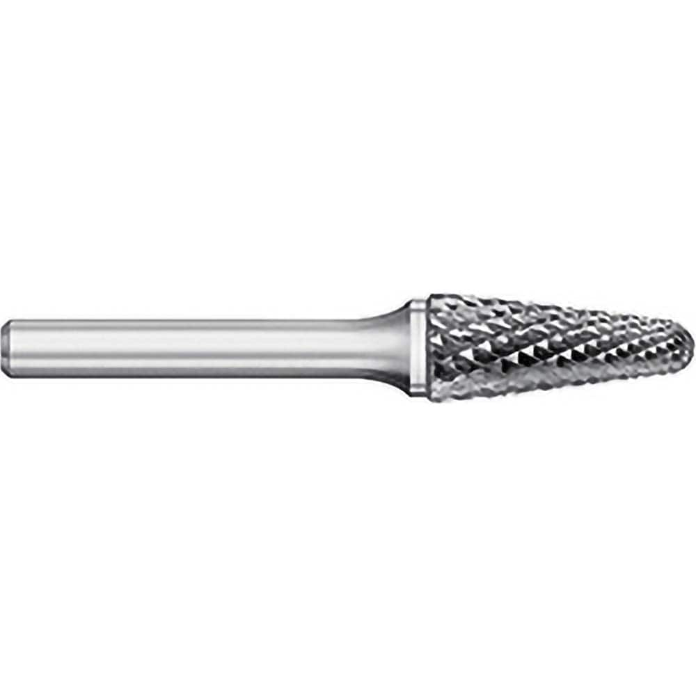 Titan USA - Burrs; Head Shape: Taper w/Radius End ; Industry Specification: SL-41 ; Tooth Style: Double Cut ; Cutting Diameter (Inch): 1/8 ; Cutting Diameter (Decimal Inch): 0.1250 ; Shank Diameter (Inch): 1/8 - Exact Industrial Supply