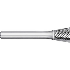 Titan USA - Burrs; Head Shape: Inverted Taper ; Industry Specification: SN-41 ; Tooth Style: Single Cut ; Cutting Diameter (Decimal Inch): 0.0938 ; Shank Diameter (Inch): 1/8 ; Shank Diameter (Decimal Inch): 1/8 - Exact Industrial Supply