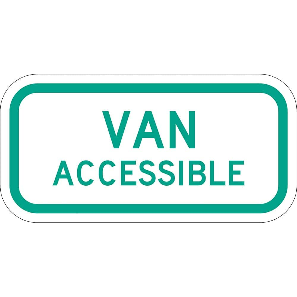 Lyle Signs - Traffic & Parking Signs; MessageType: ADA Signs; Parking Lot ; Message or Graphic: Message Only ; Legend: Van Accessible ; Graphic Type: None ; Reflectivity: Reflective; High Intensity ; Material: Aluminum - Exact Industrial Supply