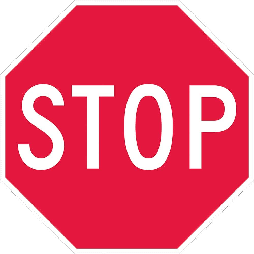 Lyle Signs - Traffic & Parking Signs; MessageType: Stop & Yield Signs ; Message or Graphic: Message & Graphic ; Legend: Stop ; Graphic Type: Stop Sign ; Reflectivity: Reflective; High Intensity ; Material: Aluminum - Exact Industrial Supply