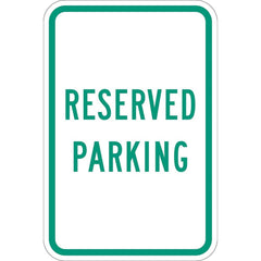 Reserved Parking, Reflective Engineer Grade, 0.063 Aluminum Sign, 12Wx18H Parking Sign