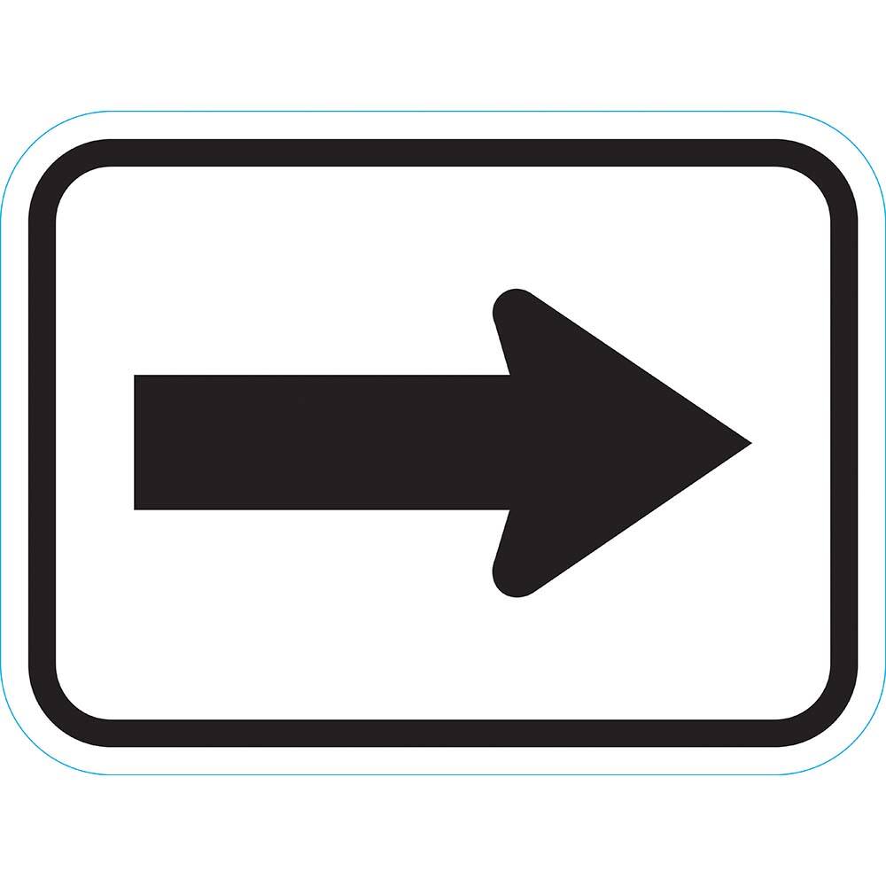 Lyle Signs - Traffic & Parking Signs; MessageType: Parking Lot ; Message or Graphic: Message & Graphic ; Legend: ARROW Symbol, Reflective High Intensity Prismatic, 0.080 Aluminum Sign, 12Wx9H, Traffic & Parking ; Graphic Type: Arrow ; Reflectivity: Refle - Exact Industrial Supply