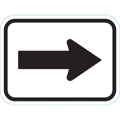 Lyle Signs - Traffic & Parking Signs; MessageType: Parking Lot ; Message or Graphic: Message & Graphic ; Legend: ARROW Symbol, Reflective High Intensity Prismatic, 0.080 Aluminum Sign, 12Wx9H, Traffic & Parking ; Graphic Type: Arrow ; Reflectivity: Refle - Exact Industrial Supply