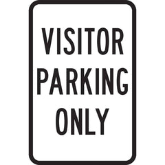 Lyle Signs - Traffic & Parking Signs; MessageType: Visitor; Parking Lot ; Message or Graphic: Message Only ; Legend: Visitor Parking Only ; Graphic Type: None ; Reflectivity: Reflective; Engineer Grade ; Material: Aluminum - Exact Industrial Supply