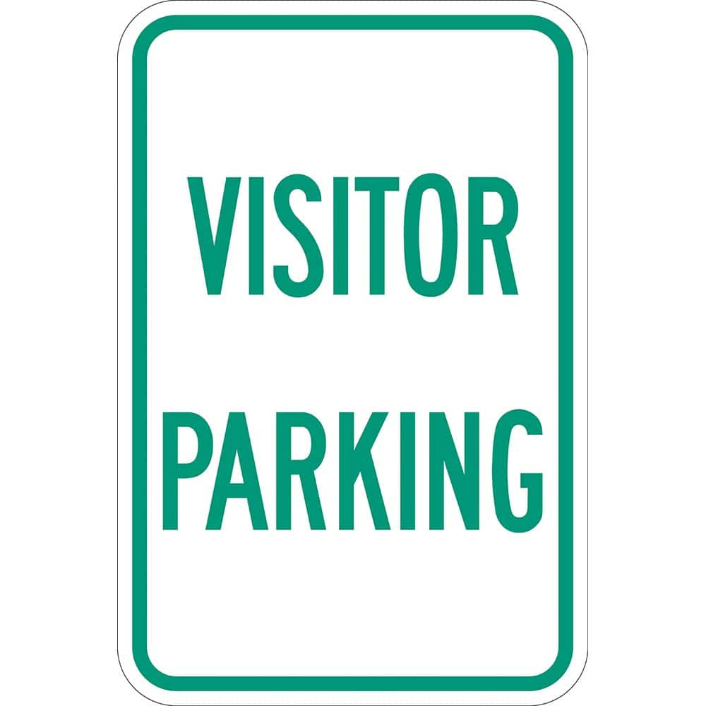 Lyle Signs - Traffic & Parking Signs; MessageType: Visitor; Parking Lot ; Message or Graphic: Message Only ; Legend: Visitor Parking ; Graphic Type: None ; Reflectivity: Reflective; Engineer Grade ; Material: Aluminum - Exact Industrial Supply