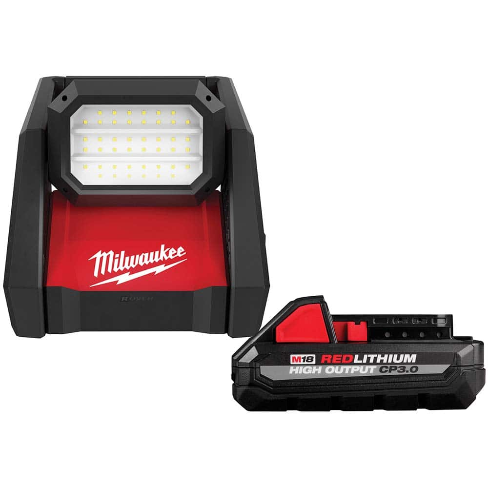 Cordless Work Light: 18V, 3,000 Lumens 9 hr Run Time