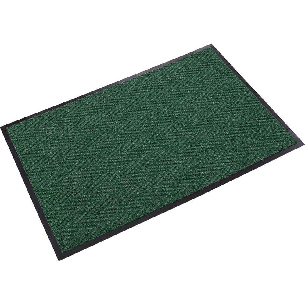 Crown Matting - Entrance Matting; Indoor or Outdoor: Indoor ; Traffic Type: Medium Duty ; Surface Material: Polypropylene ; Base Material: Vinyl ; Surface Pattern: V-Ribbed ; Color: Forest Green - Exact Industrial Supply