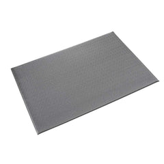 Anti-Fatigue Mat: 75' Length, 2' Wide, 9/16″ Thick, Polyvinylchloride & Vinyl Pebbled, Gray, Dry