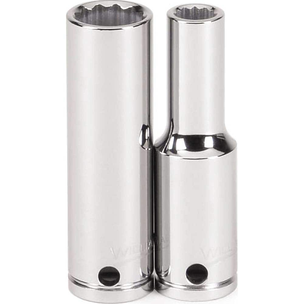 Williams - Hand Sockets; Drive Size (Inch): 1/2 ; Size (Inch): 3/8 ; Type: Deep Socket ; Tool Type: Tethered Hand Socket ; Number of Points: 12 ; Finish/Coating: Chrome - Exact Industrial Supply