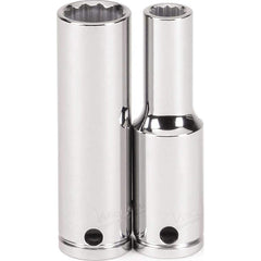 Williams - Hand Sockets; Drive Size (Inch): 1/2 ; Size (Inch): 1 ; Type: Deep Socket ; Tool Type: Tethered Hand Socket ; Number of Points: 12 ; Finish/Coating: Chrome - Exact Industrial Supply