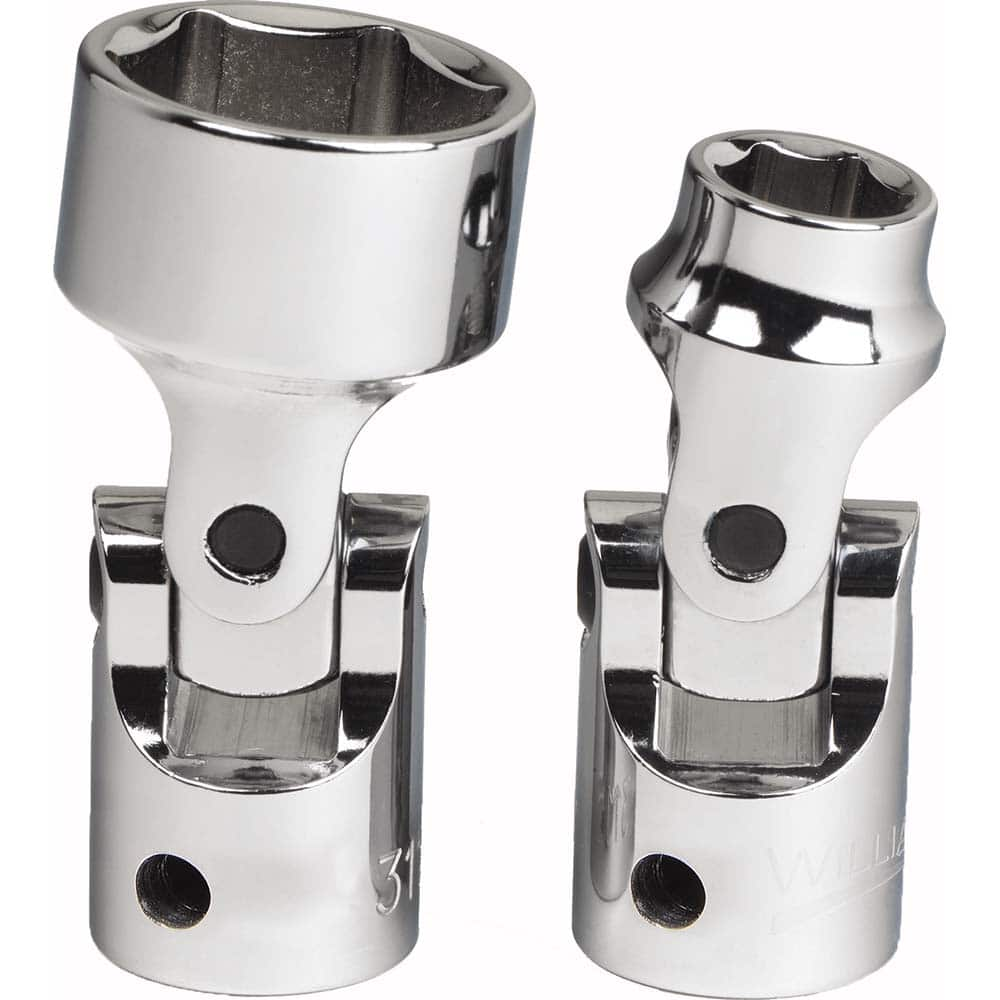 Williams - Hand Sockets; Drive Size (Inch): 3/8 ; Size (Inch): 5/8 ; Type: Standard ; Tool Type: Tethered Hand Socket ; Number of Points: 12 ; Finish/Coating: Chrome - Exact Industrial Supply