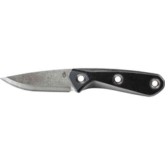 Gerber - Fixed Blade Knives; Trade Type: Fixed Blade Knife ; Blade Length (Inch): 3.18 ; Blade Type: Fine Edge ; Blade Material: 420 High Carbon Steel ; Overall Length (Inch): 7.5 ; Color: Black - Exact Industrial Supply