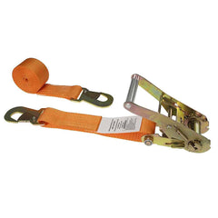 US Cargo Control - Slings & Tiedowns (Load-Rated); Type: Ratchet Tie Down ; Length (Feet): 8 ; Basket Capacity (Lb.): 2000 ; Material: Polyester ; Color: Orange - Exact Industrial Supply