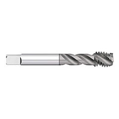 Spiral Flute Tap: 3/8-16, UNC, 3 Flute, Semi-Bottoming, 2B & 3B Class of Fit, Powdered Metal, TiCN Finish 0.5″ Thread Length, 2.9375″ OAL, Right Hand Flute, Right Hand Thread, H3, Series 781