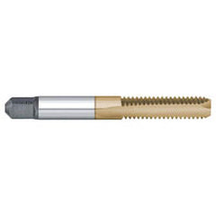 Titan USA - Spiral Point Taps; Thread Size (Inch): 1/4-28 ; Number of Flutes: 2 ; Chamfer: Bottoming ; Class of Fit: 2B/3B ; Thread Limit: H3 ; Finish/Coating: TiN - Exact Industrial Supply