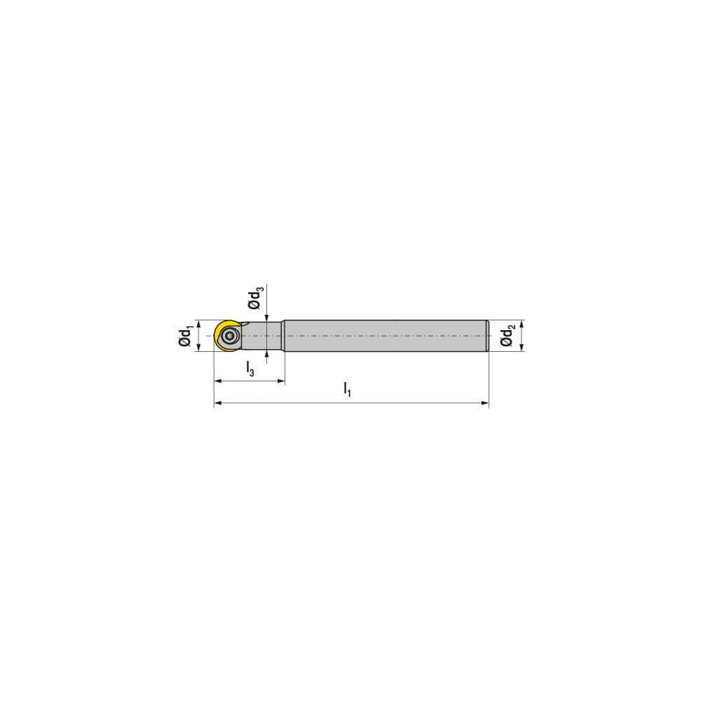 Indexable Ball Nose End Mills; Milling Diameter: 12.00 mm; Maximum Depth Of Cut: 35.00 mm; Shank Diameter: 12.00 mm; Shank Type: Cylindrical; Compatible Insert Style: ROGX; ROHX; Compatible Insert Size Code: RO.X 12..; Toolholder Style: Carbide Shank; Ser