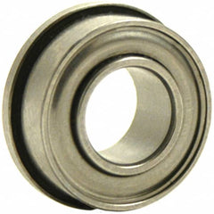 Miniature Ball Bearing: 0.25″ Bore Dia, 0.5″ OD, 0.5″ OAW Flanged, 1 Row