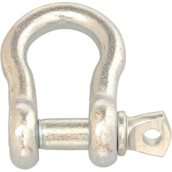 Campbell - 1/2" Nominal Chain Size, 1 Ton Carbon Steel Screw Anchor Shackle - All Tool & Supply