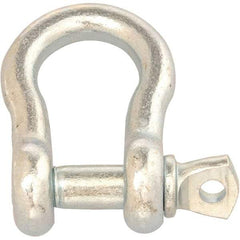 Campbell - 1/2" Nominal Chain Size, 1 Ton Carbon Steel Screw Anchor Shackle - All Tool & Supply