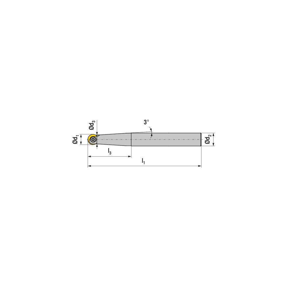 Indexable Ball Nose End Mills; Milling Diameter: 12.00 mm; Maximum Depth Of Cut: 60.00 mm; Shank Diameter: 16.00 mm; Shank Type: Cylindrical; Compatible Insert Style: ROGX; ROHX; Compatible Insert Size Code: RO.X 12..; Toolholder Style: Carbide Shank; Ser