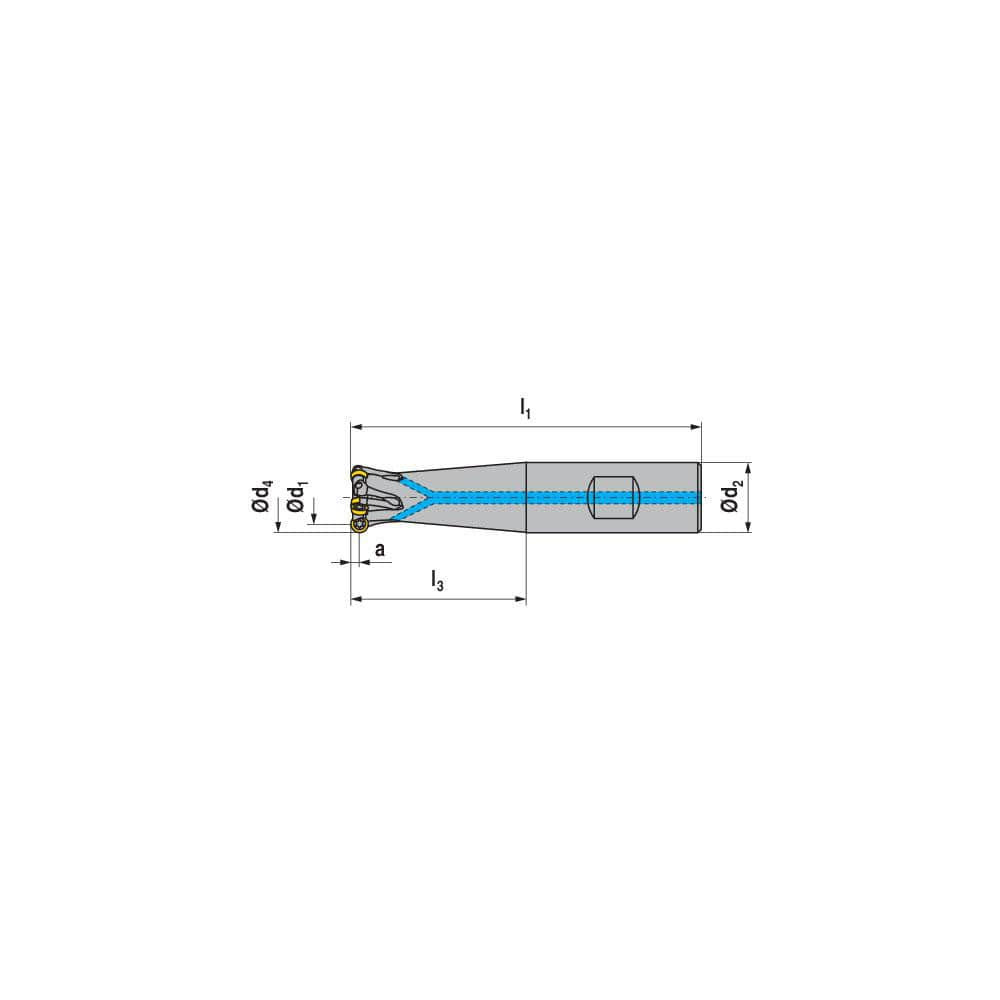 Indexable Ball Nose End Mills; Milling Diameter: 25.00 mm; Maximum Depth Of Cut: 5.00 mm; Maximum Ramping Angle: 2.0; Shank Diameter: 25.00 mm; Shank Type: Weldon Flat; Compatible Insert Style: RPHX; RPNX; Compatible Insert Size Code: RP.X 10T3..; Toolhol