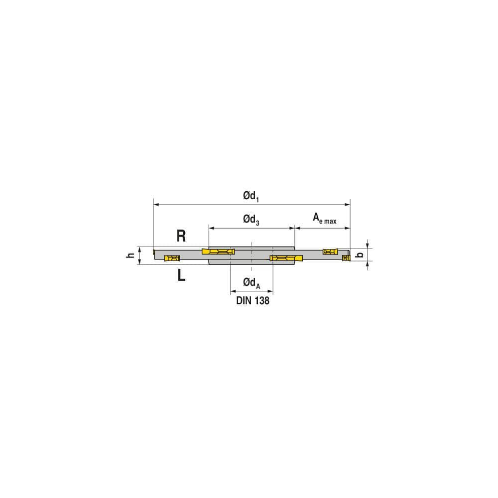 Indexable Slotting Cutter: 3 mm Cutting Width, 125 mm Cutter Dia, Arbor Hole Connection, 32 mm Depth of Cut, 40 mm Hole, Neutral Screw, Uses 12 TX Inserts, 6 Teeth, Staggered, Positive, Steel, Black Oxide Finish