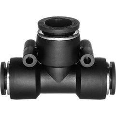 Value Collection - 5/32 x 1/4" OD, Nylon Push-to-Connect Tee Reducer - 150 Max psi, Black - All Tool & Supply