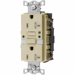 Hubbell Wiring Device-Kellems - GFCI Receptacles Grade: Commercial Color: Ivory - All Tool & Supply