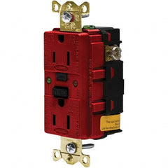 Hubbell Wiring Device-Kellems - GFCI Receptacles Grade: Industrial Color: Red - All Tool & Supply