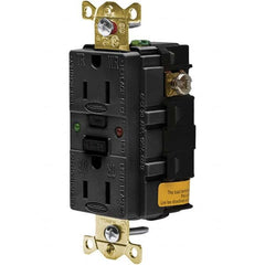 Hubbell Wiring Device-Kellems - GFCI Receptacles Grade: Industrial Color: Black - All Tool & Supply