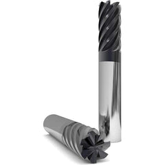 GWS - 3/8" Diam 7 Flute Solid Carbide 0.381mm Corner Radius End Mill - All Tool & Supply