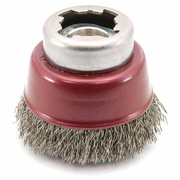 Osborn - 2-1/2" Diam 5/8-11 Threaded Arbor Steel Fill Cup Brush - All Tool & Supply