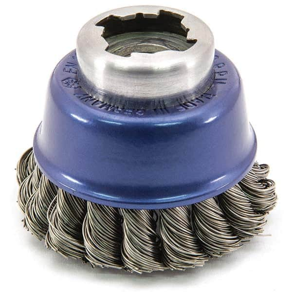 Osborn - 2-1/2" Diam 5/8-11 Threaded Arbor Steel Fill Cup Brush - All Tool & Supply