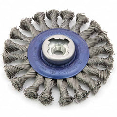 Osborn - 5" OD, 5/8-11 Arbor Hole, Knotted Stainless Steel Wheel Brush - All Tool & Supply