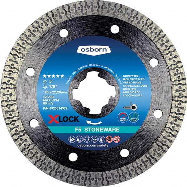 Osborn - 5 x 0.09, 7/8" Hole Diamond Cutoff Wheel - All Tool & Supply