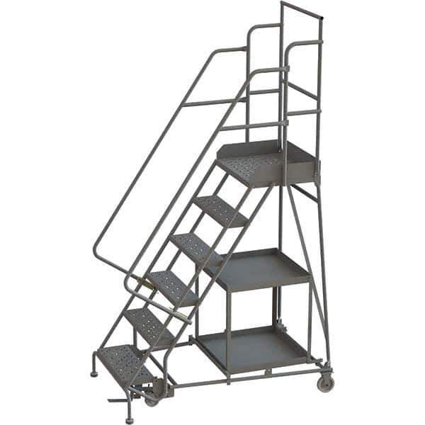 TRI-ARC - Rolling & Wall Mounted Ladders & Platforms Type: Stock-Picking Ladder Style: Rolling Safety Stock Picking Ladder - All Tool & Supply