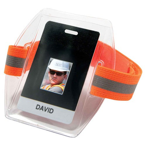 3386HV Hi-Vis Orange Arm Band Id/Badge Holder HV - All Tool & Supply