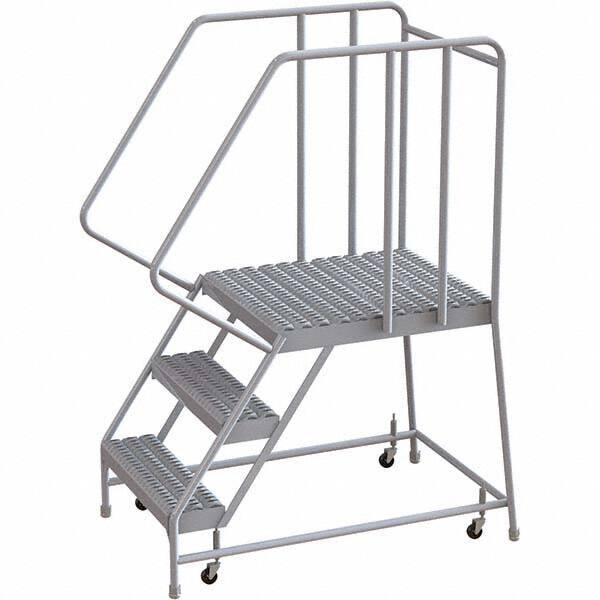 TRI-ARC - Rolling & Wall Mounted Ladders & Platforms Type: Rolling Warehouse Ladder Style: Rolling Safety Ladder - All Tool & Supply