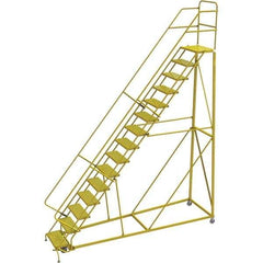 TRI-ARC - Rolling & Wall Mounted Ladders & Platforms Type: Stairway Slope Ladder Style: Forward Descent 50 Degree Incline - All Tool & Supply