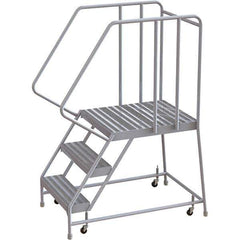 TRI-ARC - Rolling & Wall Mounted Ladders & Platforms Type: Rolling Warehouse Ladder Style: Rolling Safety Ladder - All Tool & Supply