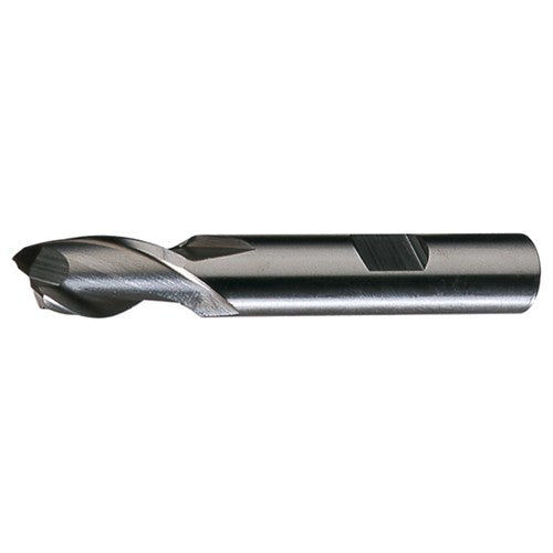 ‎31/64″ × 1/2″ × 13/16″ × 3-1/4″ RHS / RHC HSS HSS Single End 2-Flute Center Cutting End Mill - Bright