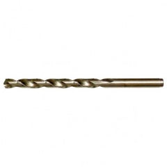 #12 RHS / RHC HSS-CO 8% (M42) 135 Degree Split Point Cobalt Heavy Duty Jobber Length Drill - Straw / Gold Oxide - All Tool & Supply