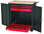 CNC Workstation - Holds 30 Pcs. HSK63A Taper - Black/Red - All Tool & Supply