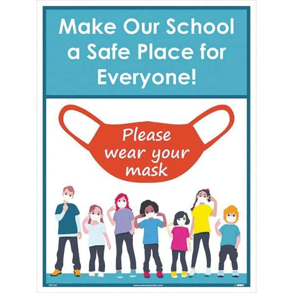 NMC - "Please Wear Your Mask", 24" High x 18" Wide, Paper Safety Sign - All Tool & Supply